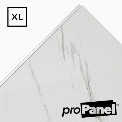 PROPANEL® XL 1m Wide Blanco Carrara Matte White shower wall panel