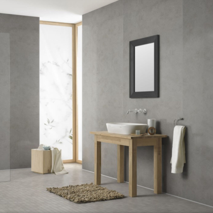 Pearl Grey Showerwall in a bathroom