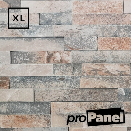 PROPANEL® XL 1m Wide Stone Brick matte shower wall panel close up