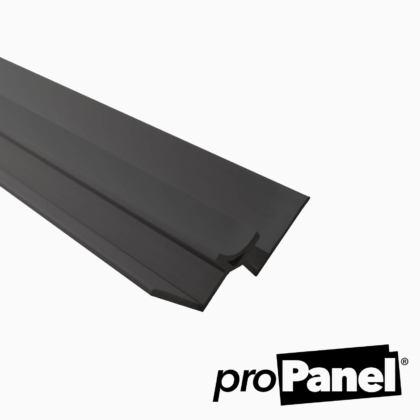 Black 10mm internal corner PVC trim