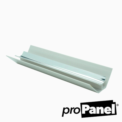 Silver chrome effect 5mm internal corner PVC trim